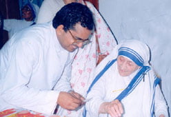 With Mother Teresa