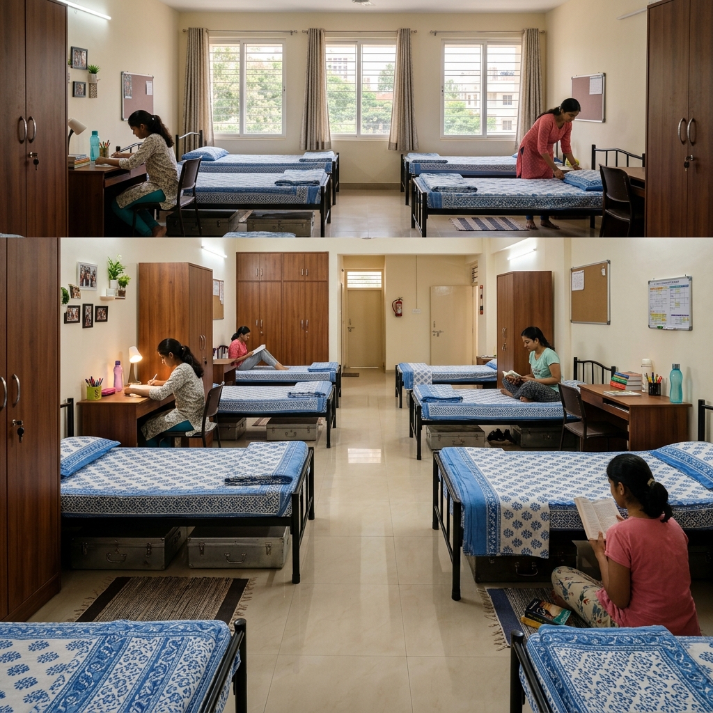 Girls hostel room interior